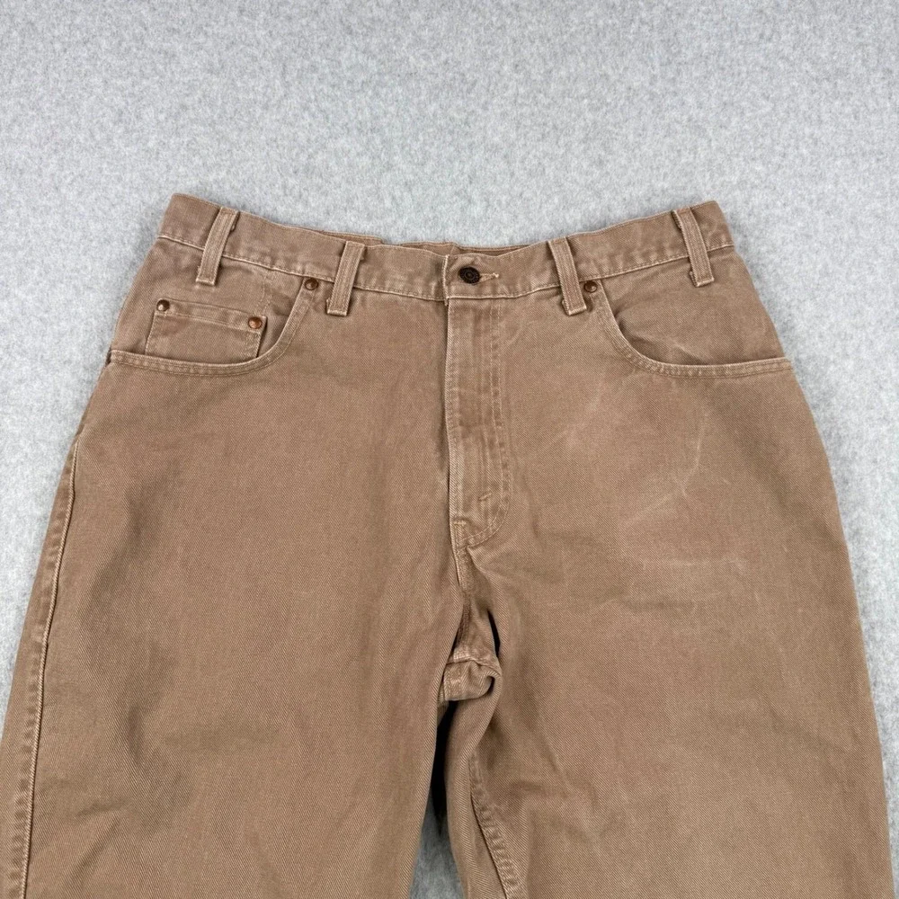 Vintage‎ Levis 545 Jeans Mens 36x27 Brown Loose Fit Faded 90s Denim Made in USA